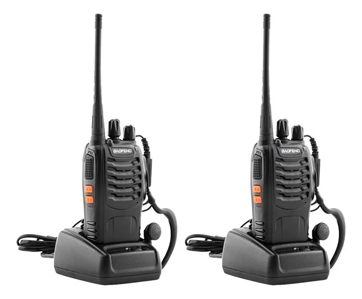 Radio Comunicador Walk Talk Profissional Bf-888s 16 Canais Cor Preto